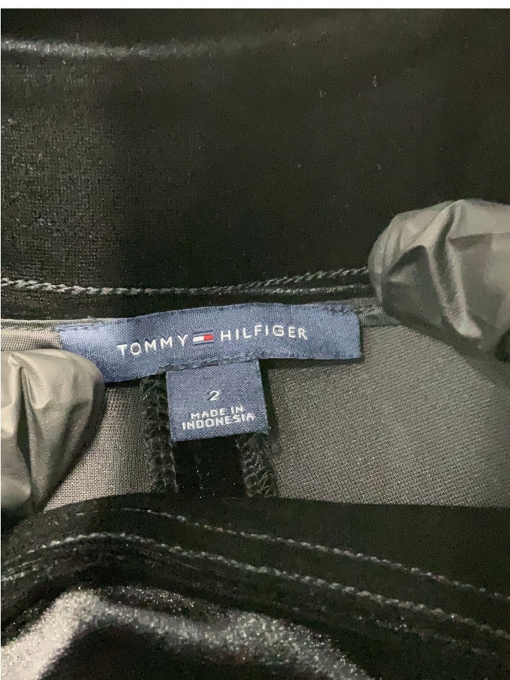 Tommy Hilfiger Black Skinny Velvet Pants - Picture 6 of 7